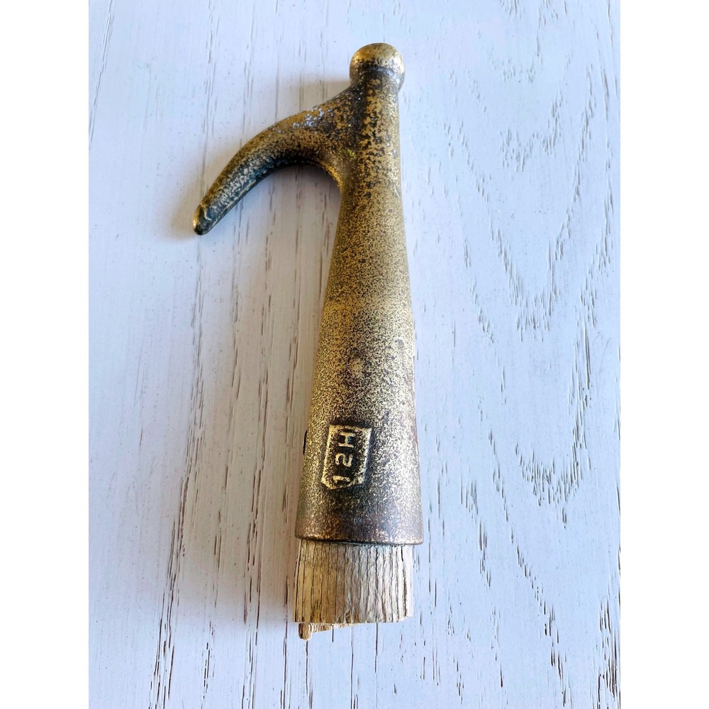 Antique Naval Brass 7" Boat Hook with Wood Handle 37‎ 952 12H